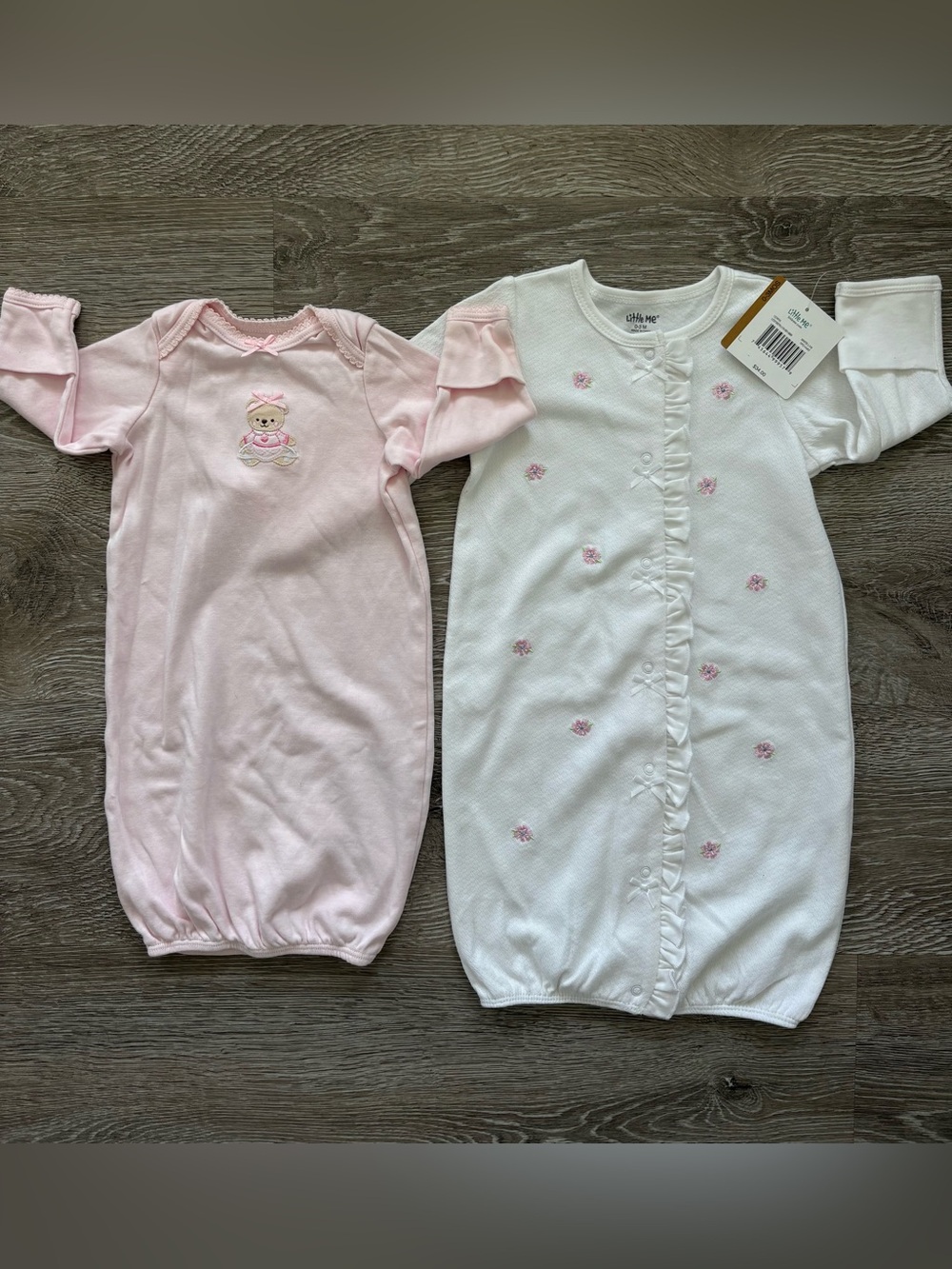 Little Me Baby Girl Gowns (0-3m)